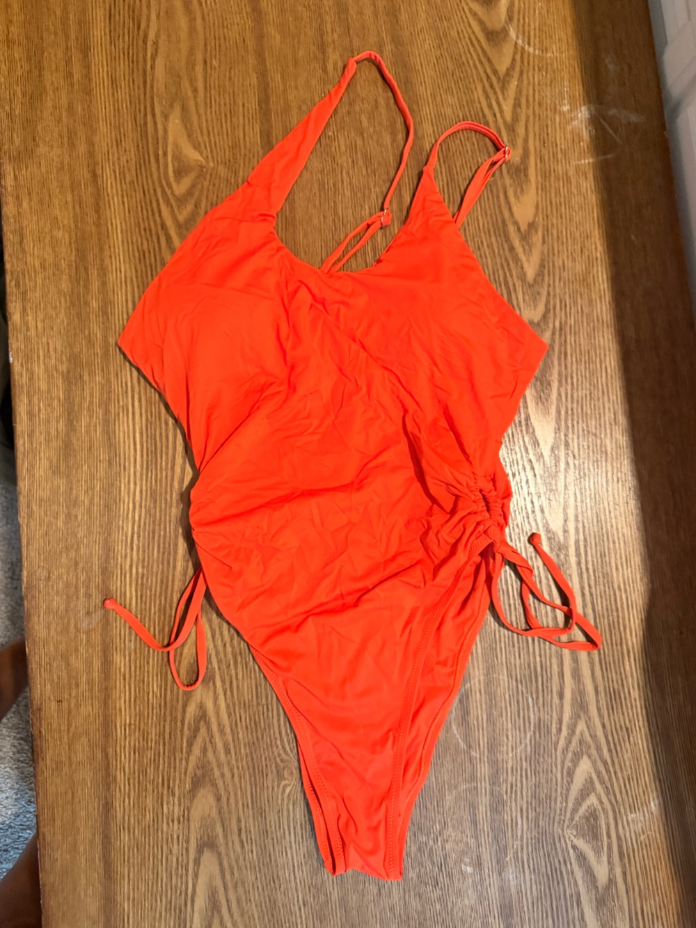 Fashion Nova Neon Orange Kids One-Piece Swimsuit